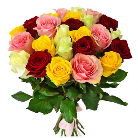 25 роз микс (50 см.) 